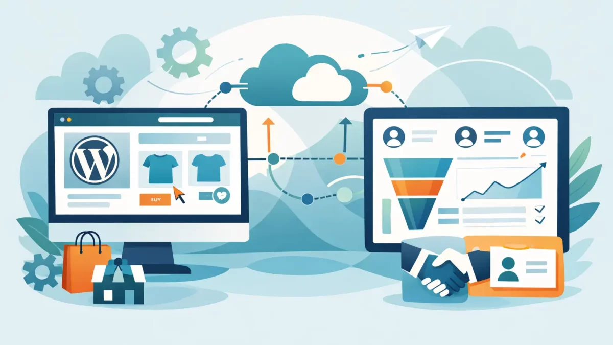 API WordPress CRM : relier site et ventes