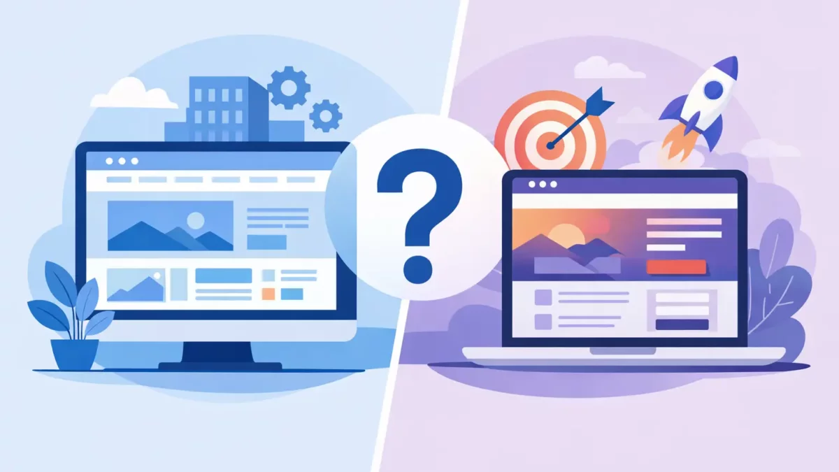 Site vitrine ou landing page : que choisir ?